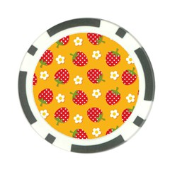 Strawberry Poker Chip Card Guard by Dutashop