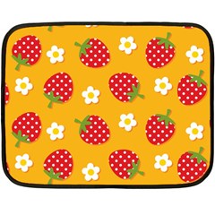 Strawberry Two Sides Fleece Blanket (mini) by Dutashop