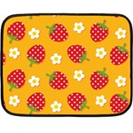 Strawberry Two Sides Fleece Blanket (Mini) 35 x27  Blanket Back