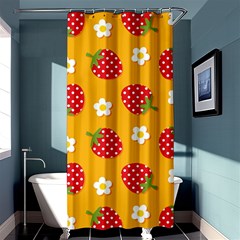 Strawberry Shower Curtain 36  X 72  (stall)  by Dutashop