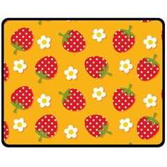 Strawberry Two Sides Fleece Blanket (medium)