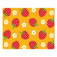 Strawberry Premium Plush Fleece Blanket (large) by Dutashop