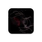 Universal Balance Moon Abstract Star Sun Universe Rubber Square Coaster (4 pack) Front