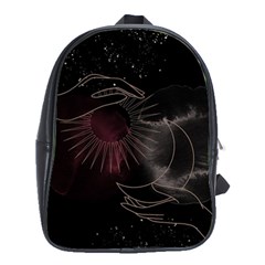 Universal Balance Moon Abstract Star Sun Universe School Bag (large) by Modalart