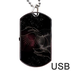 Universal Balance Moon Abstract Star Sun Universe Dog Tag Usb Flash (one Side) by Modalart