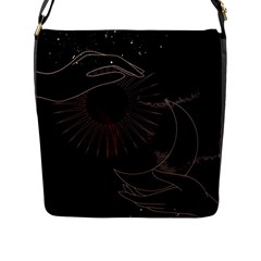 Universal Balance Moon Abstract Star Sun Universe Flap Closure Messenger Bag (l) by Modalart