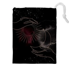 Universal Balance Moon Abstract Star Sun Universe Drawstring Pouch (5xl) by Modalart