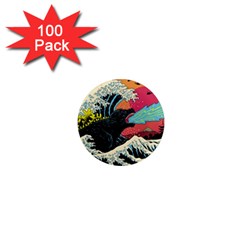 Retro Wave Kaiju Godzilla Japanese Pop Art Style 1  Mini Magnets (100 Pack)  by Modalart