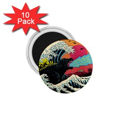 Retro Wave Kaiju Godzilla Japanese Pop Art Style 1 75  Magnets (10 Pack)  by Modalart