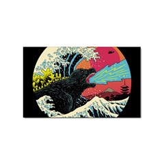 Retro Wave Kaiju Godzilla Japanese Pop Art Style Sticker Rectangular (10 Pack) by Modalart