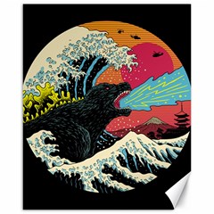 Retro Wave Kaiju Godzilla Japanese Pop Art Style Canvas 16  X 20  by Modalart