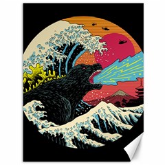 Retro Wave Kaiju Godzilla Japanese Pop Art Style Canvas 36  X 48  by Modalart