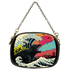 Retro Wave Kaiju Godzilla Japanese Pop Art Style Chain Purse (two Sides) by Modalart