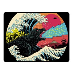 Retro Wave Kaiju Godzilla Japanese Pop Art Style Fleece Blanket (small) by Modalart