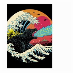 Retro Wave Kaiju Godzilla Japanese Pop Art Style Large Garden Flag (two Sides) by Modalart