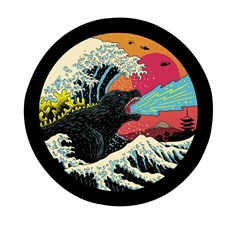 Retro Wave Kaiju Godzilla Japanese Pop Art Style Mini Round Pill Box (pack Of 3) by Modalart