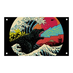 Retro Wave Kaiju Godzilla Japanese Pop Art Style Banner And Sign 5  X 3  by Modalart