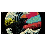 Retro Wave Kaiju Godzilla Japanese Pop Art Style Banner and Sign 8  x 4  Front