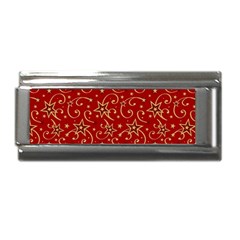 Christmas Texture Pattern Red Craciun Superlink Italian Charm (9mm) by Sarkoni