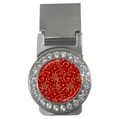 Christmas Texture Pattern Red Craciun Money Clips (cz)  by Sarkoni