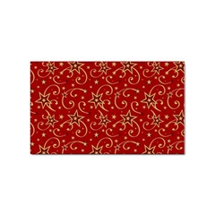 Christmas Texture Pattern Red Craciun Sticker Rectangular (100 Pack) by Sarkoni