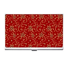 Christmas Texture Pattern Red Craciun Business Card Holder by Sarkoni