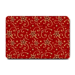 Christmas Texture Pattern Red Craciun Small Doormat by Sarkoni