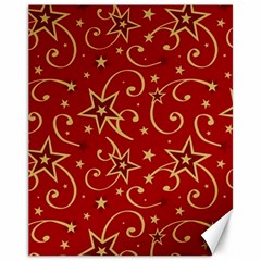 Christmas Texture Pattern Red Craciun Canvas 11  X 14  by Sarkoni