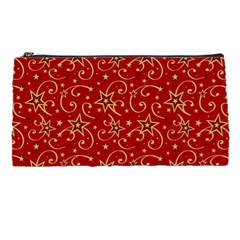 Christmas Texture Pattern Red Craciun Pencil Case by Sarkoni