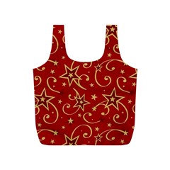 Christmas Texture Pattern Red Craciun Full Print Recycle Bag (s) by Sarkoni