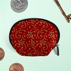 Christmas Texture Pattern Red Craciun Accessory Pouch (small) by Sarkoni