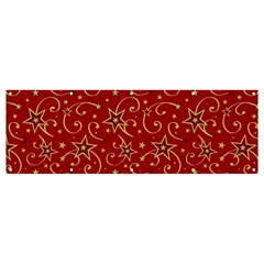 Christmas Texture Pattern Red Craciun Banner And Sign 12  X 4  by Sarkoni