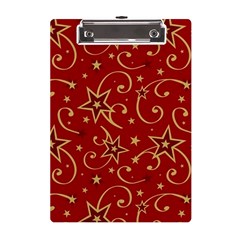 Christmas Texture Pattern Red Craciun A5 Acrylic Clipboard by Sarkoni