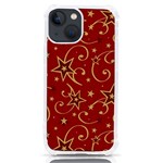 Christmas Texture Pattern Red Craciun iPhone 13 mini TPU UV Print Case Front