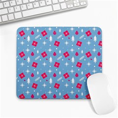 Christmas  Xmas Pattern Vector With Gifts And Pine Tree Icons Large Mousepad