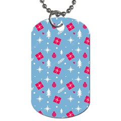 Christmas  Xmas Pattern Vector With Gifts And Pine Tree Icons Dog Tag (two Sides) by Sarkoni