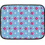 Christmas  Xmas Pattern Vector With Gifts And Pine Tree Icons Two Sides Fleece Blanket (Mini) 35 x27  Blanket Back