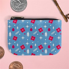 Christmas  Xmas Pattern Vector With Gifts And Pine Tree Icons Mini Coin Purse