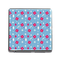 Christmas  Xmas Pattern Vector With Gifts And Pine Tree Icons Memory Card Reader (Square 5 Slot)