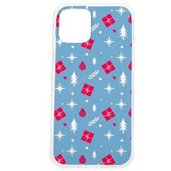 Christmas  Xmas Pattern Vector With Gifts And Pine Tree Icons iPhone 12 Pro max TPU UV Print Case