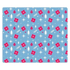 Christmas  Xmas Pattern Vector With Gifts And Pine Tree Icons Premium Plush Fleece Blanket (Small)