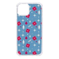 Christmas  Xmas Pattern Vector With Gifts And Pine Tree Icons iPhone 14 TPU UV Print Case