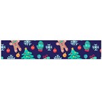 Christmas Texture New Year Background Trees Retro Pattern Large Premium Plush Fleece Scarf  Front