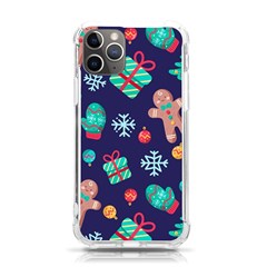 Christmas Texture New Year Background Trees Retro Pattern Iphone 11 Pro 5 8 Inch Tpu Uv Print Case by Sarkoni