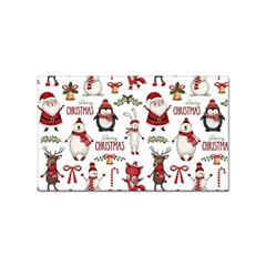 Christmas Characters Pattern Sticker Rectangular (100 Pack) by Sarkoni