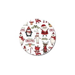 Christmas Characters Pattern Golf Ball Marker (10 Pack) by Sarkoni