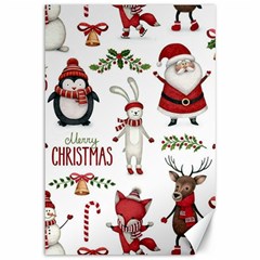 Christmas Characters Pattern Canvas 12  X 18  by Sarkoni