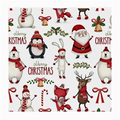 Christmas Characters Pattern Medium Glasses Cloth by Sarkoni