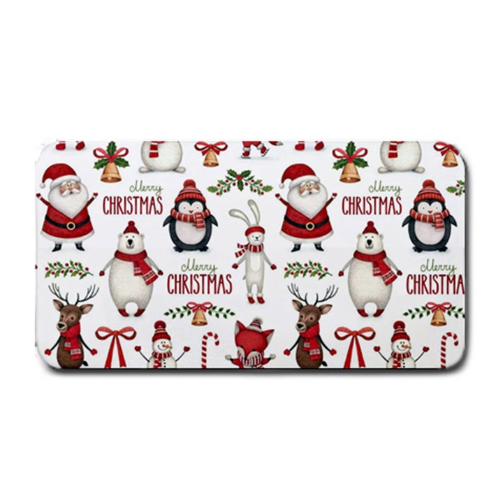 Christmas Characters Pattern Medium Bar Mat