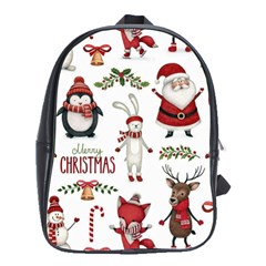 Christmas Characters Pattern School Bag (large) by Sarkoni